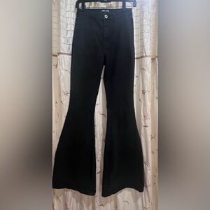 JC & JQ Black Stretch Bell Bottoms Size M